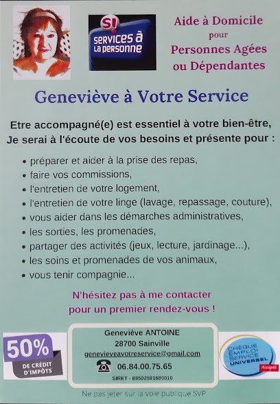 Geneviève à Votre Service, Aide à Domicile à Sainville