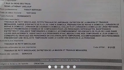 TISSOT SERVICES S.A.R.L, Aide à Domicile à Luthenay-Uxeloup